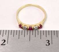 Exciting Ruby and Diamond Ring in Yellow Gold