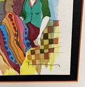 One-Of-A-Kind Unique Orignal Watercolor by Itzchak Tarkay