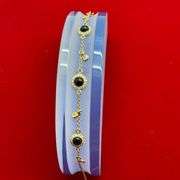 BRAND NEW 14K YELLOW GOLD DIAMOND AND ONYX BRACELET