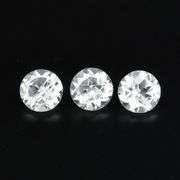 Glittering 1.73ct UNHEATED diamond white Topaz set