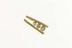10K Yellow Gold Diamond Graduated Bar Drop Vintage Pendant