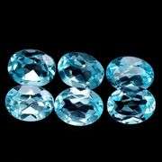 Bright 14.42ct sky blue Topaz set
