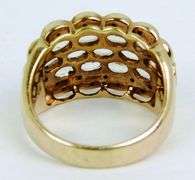 Sterling Pink Quartz & Topaz Wide Ring, Size 7