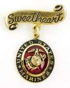 Vintage Gold Filled & Sterling U.S. Marines Sweetheart Pin