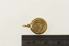 14K Yellow Gold 50's Articulated Happy Anniversary Cake Charm/Pendant