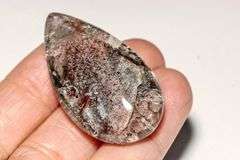 All natural 65.70ct rutilated Ghost Quartz
