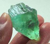 Glowing 89ct natural rough Flourite