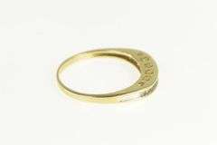 10K Yellow Gold 0.33 Ctw Love You 2000 Diamond Wedding Band Ring