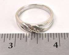 Sophisticated White Gold Men's Diamond Band Ring