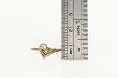 10K Yellow Gold Diamond Emerald Ruby Sapphire Heart Ring