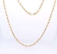 Popular Yellow Gold Rope Chain Necklace