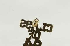 14K Yellow Gold Class of '94 Graduate Cut Out Alumni Charm/Pendant