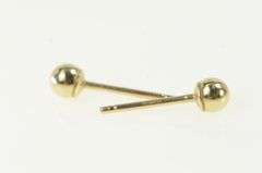 10K Yellow Gold 3.1mm Vintage Simple Classic Ball Stud Earrings