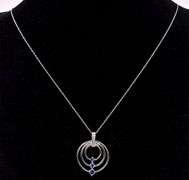 Beautiful Purple Iolite and Diamond Pendant Necklace in White Gold