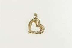 10K Yellow Gold Ruby Diamond Interlocking Heart Love Symbol Pendant