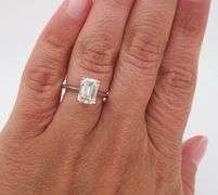 Certified Emerald Cut Diamond Solitaire