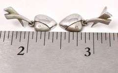 Heart Dangle Earrings in Sterling Silver