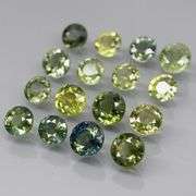 Heated only! 4.66ct round cut Australian Sapphire set