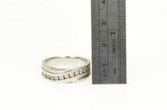 14K White Gold 0.33 Ctw Diamond Men's Wedding Band Ring