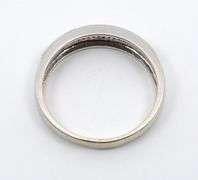 Glittery Unisex White Gold Diamond Band
