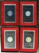 4 Diff. Gem PRF EISENHOWER Silver Dollars 1971-S to 1974-S in Brown Packs