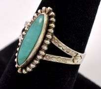 Maisel Indian Trading Post Turquoise Ring in Sterling Silver