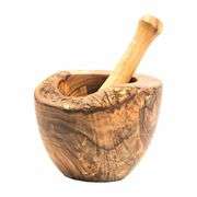 Olive Wood Rustic Mortar Set