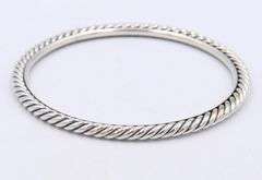 David Yurman 4mm Cable Bangle Bracelet in Sterling Silver
