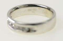 14K White Gold 0.50 Ctw Diamond Classic Men's Wedding Band Ring