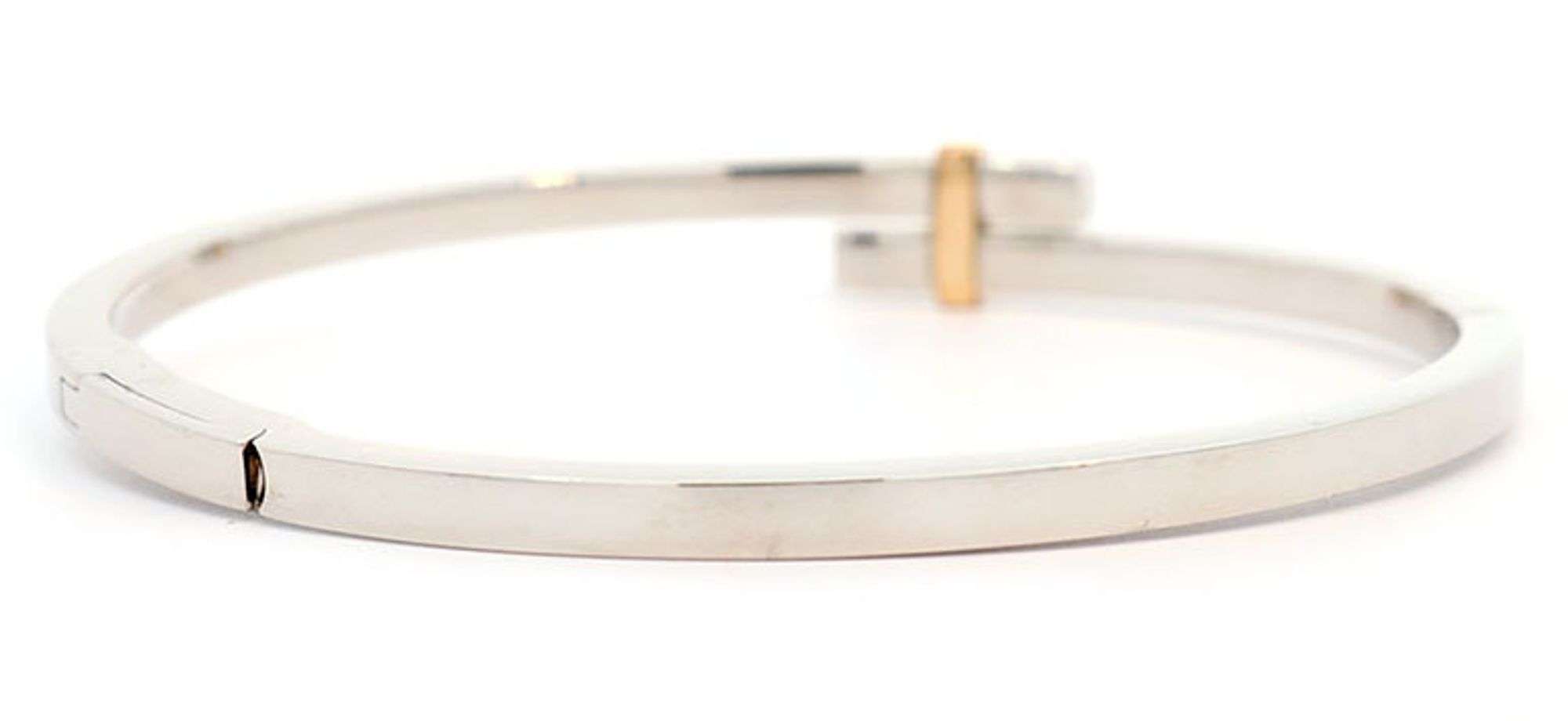 Tiffany & Co. Edge Hinged Diamond Bypass Bangle Bracelet in