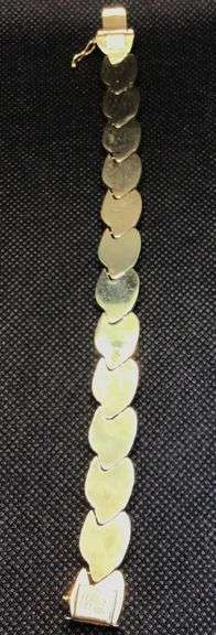 GORGEOUS VINTAGE 14K YELLOW GOLD HIGH POLISHED AND MATTE FINISH BRACELET