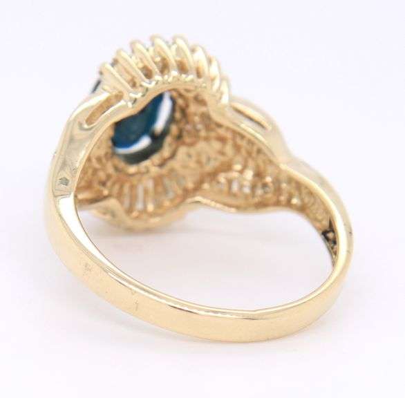 Pleasing Yellow Gold 1.50ct Sapphire and Diamond Ring
