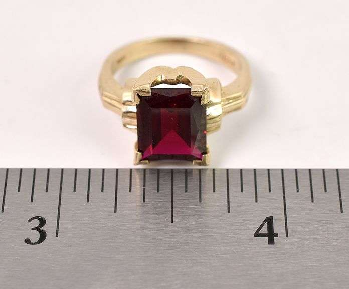 Lavish Lab Ruby Ring in Yellow Gold