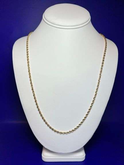 Sharp 17 Gram 14 Kt Gold Plated Rope Chain