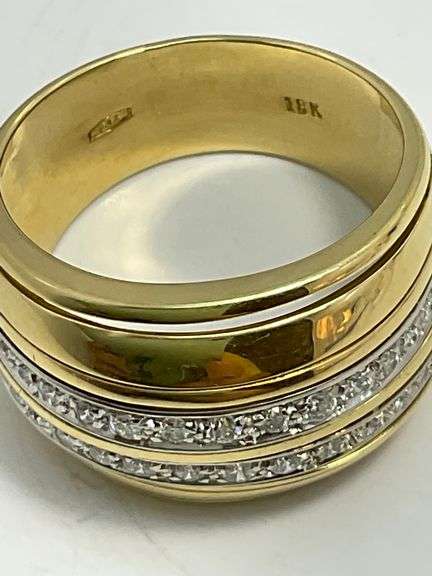 CERTIFIED 18K GOLD AND DIAMOND BAND
