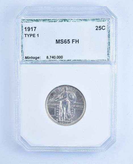 MS65 FH 1917 Standing Liberty Quarter Type 1 PCI