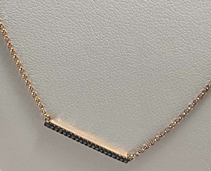 BRAND NEW 14K ROSE GOLD AND DIAMOND NECKLACE