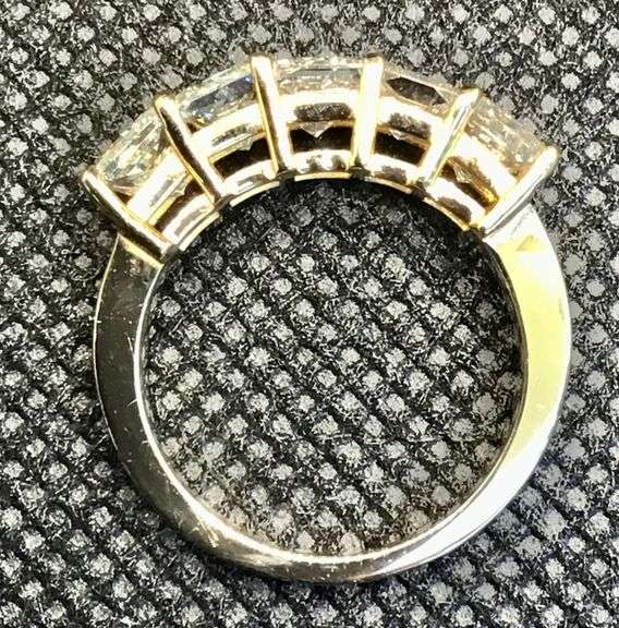 STUNNING 14K YELLOW GOLD PRINCESS CUT DIAMOND WEDDING BAND