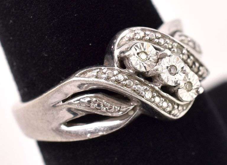 Sterling Silver Diamond Ring