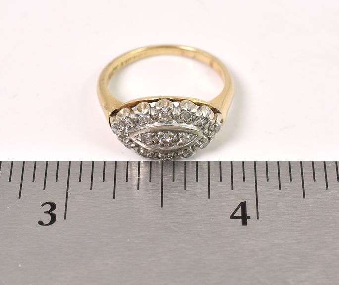 Amazing Eye Themed Diamond Ring in 14K Yellow Gold