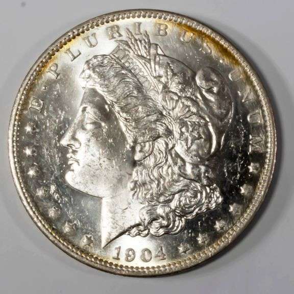 1904 O Frosty White BU Morgan Dollar