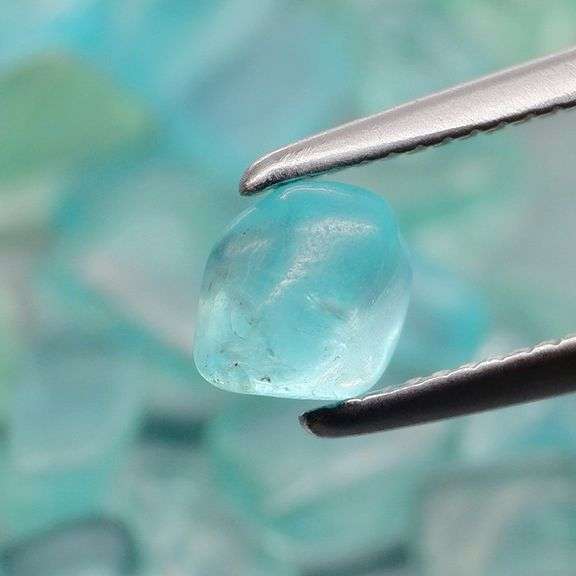Uncut untreated 17.87ct Paraiba blue Apatite parcel