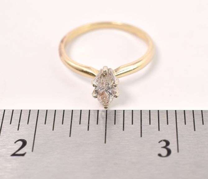 Delightful 14K Yellow Gold Solitaire Diamond Ring