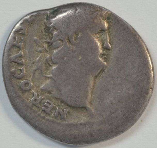 Ultra Rare EMPEROR NERO ROMAN SILVER DENARIUS, 54-68 AD
