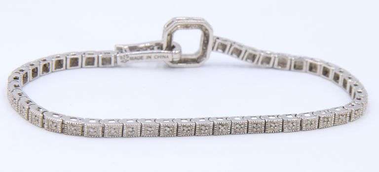 Group Lot of 3 Vintage 925 Sterling Silver Bracelets