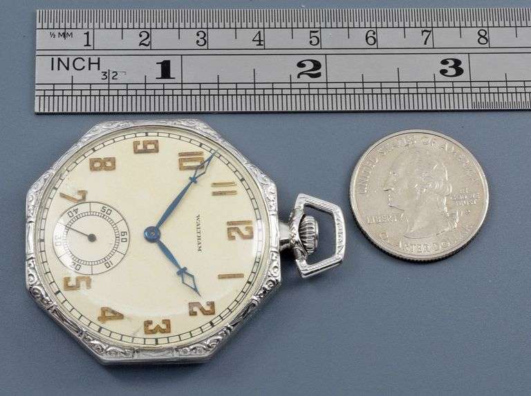 Exceptional 1924 Waltham 14K WG Pocket Watch
