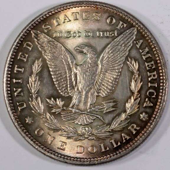 1885 Toned Slider Morgan Dollar