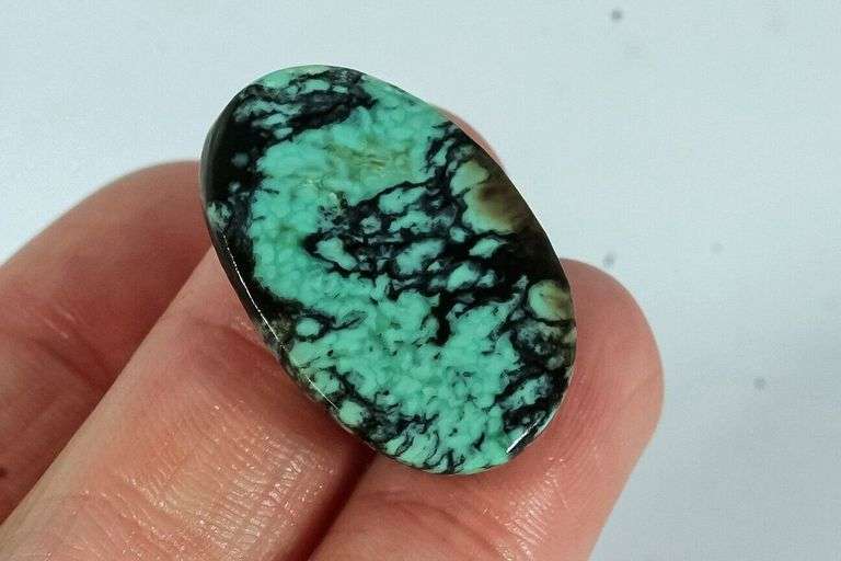 Awesome 20.2ct spiderweb Turquoise Cabochon