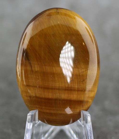 Look at that shimmer! 47.13ct Golden Tiger Eye cabochon