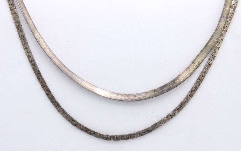 Group Lot of Vintage 925 Sterling Silver Necklaces